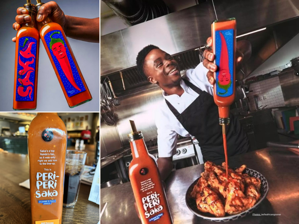 Bukayo Saka spices it up with his very own Nando\'s sauce saka nandos sauce