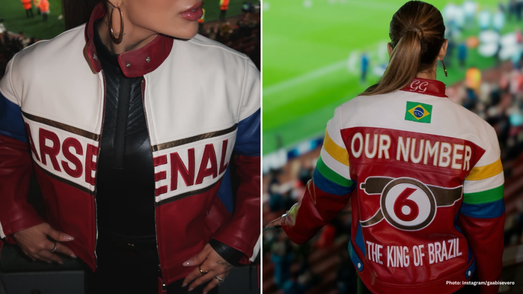gabriel magalhaes’ wife steals the spotlight with custom arsenal jacket