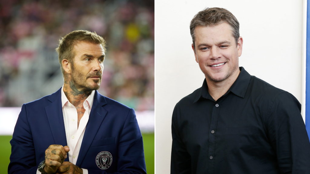 david beckham and matt damon stella