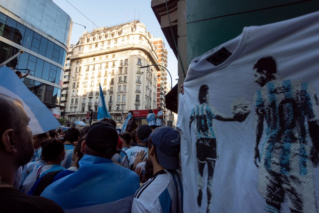 buenos,aires,,argentina,,18 12 2022:,people,celebrating,on,the,streets,the