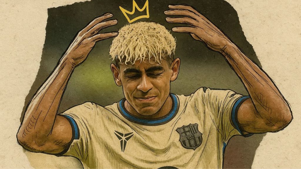 lamine yamal king celebration