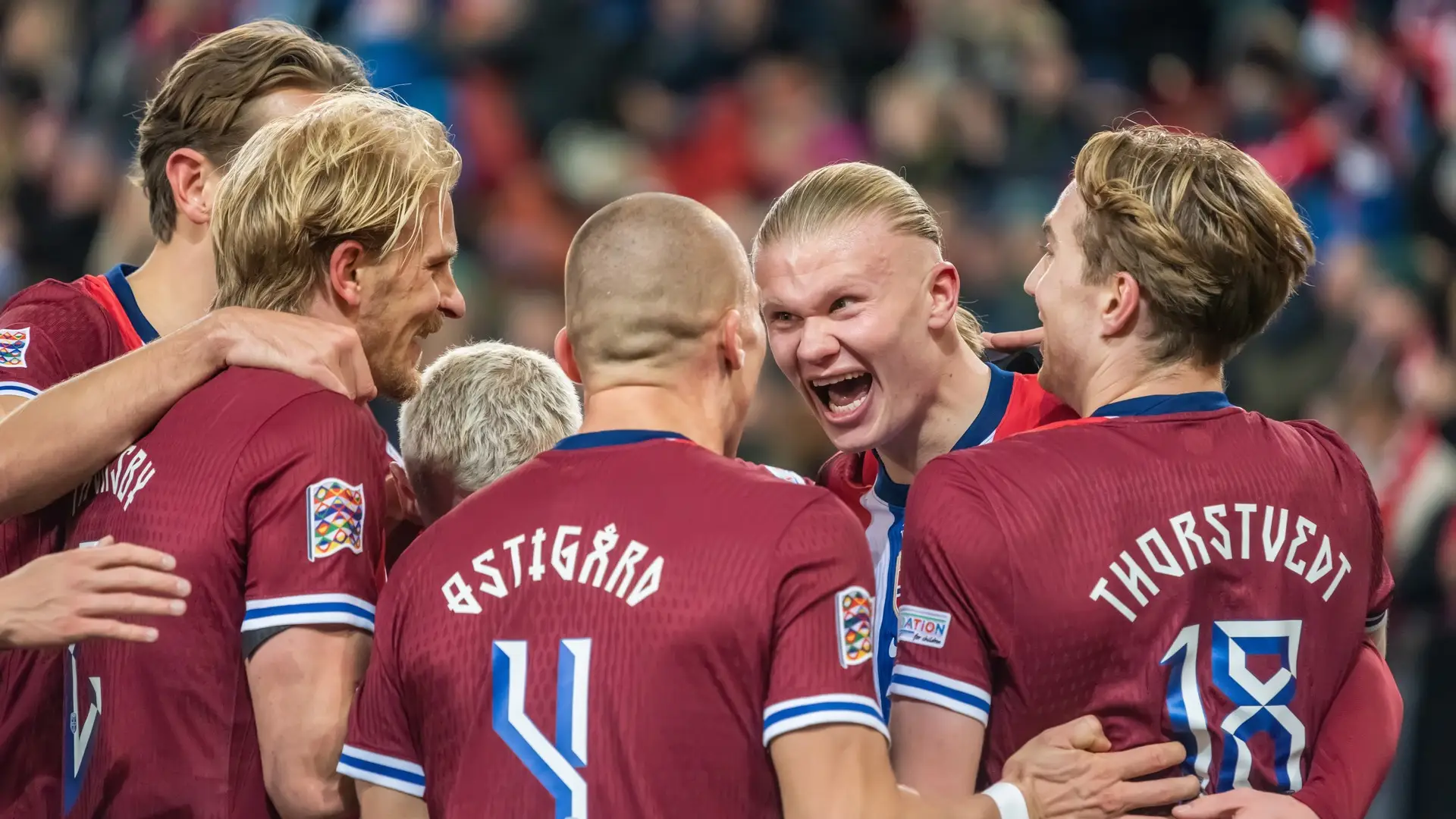 Norway players celebrate during their World Cup win over Ivory Coast