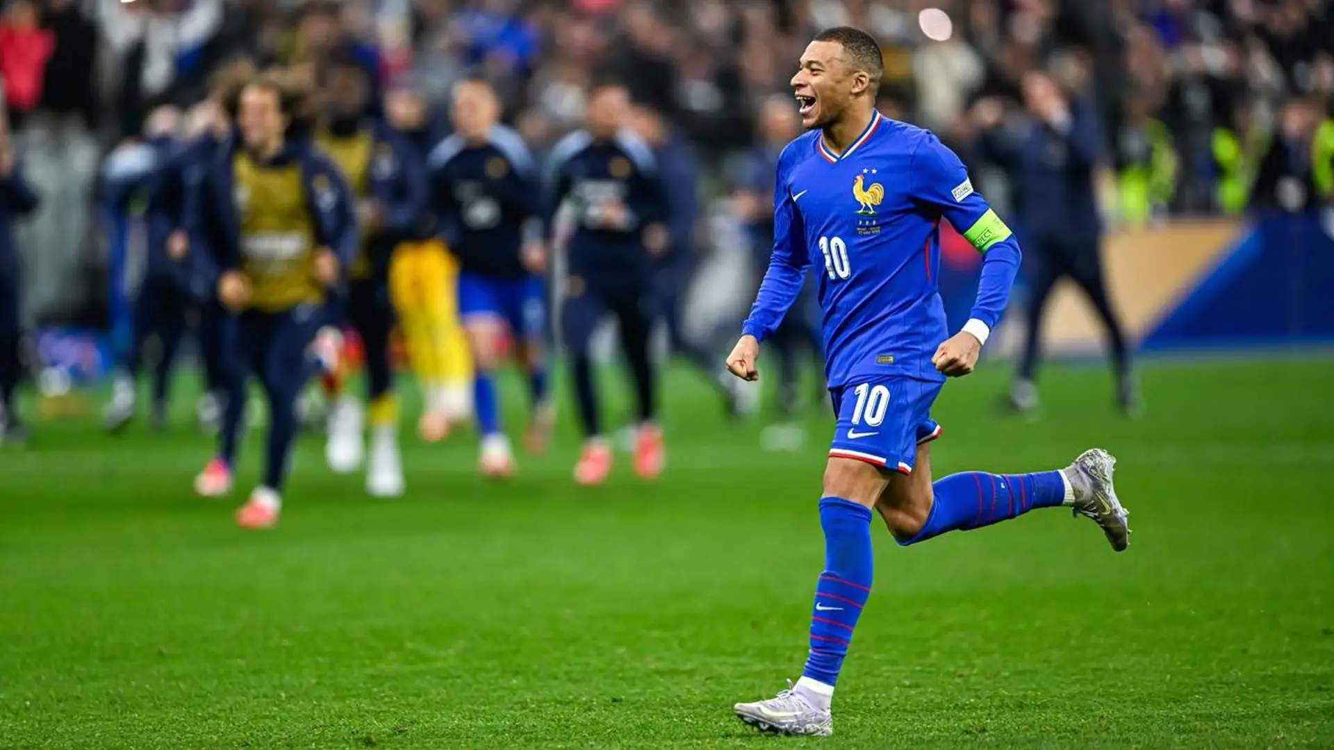 Kylian Mbappé celebrates in a ranking of the best goals of the 2026 World Cup.