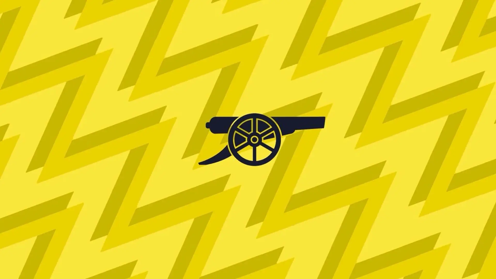 Yellow Bruised Banana pattern with Arsenal cannon crest