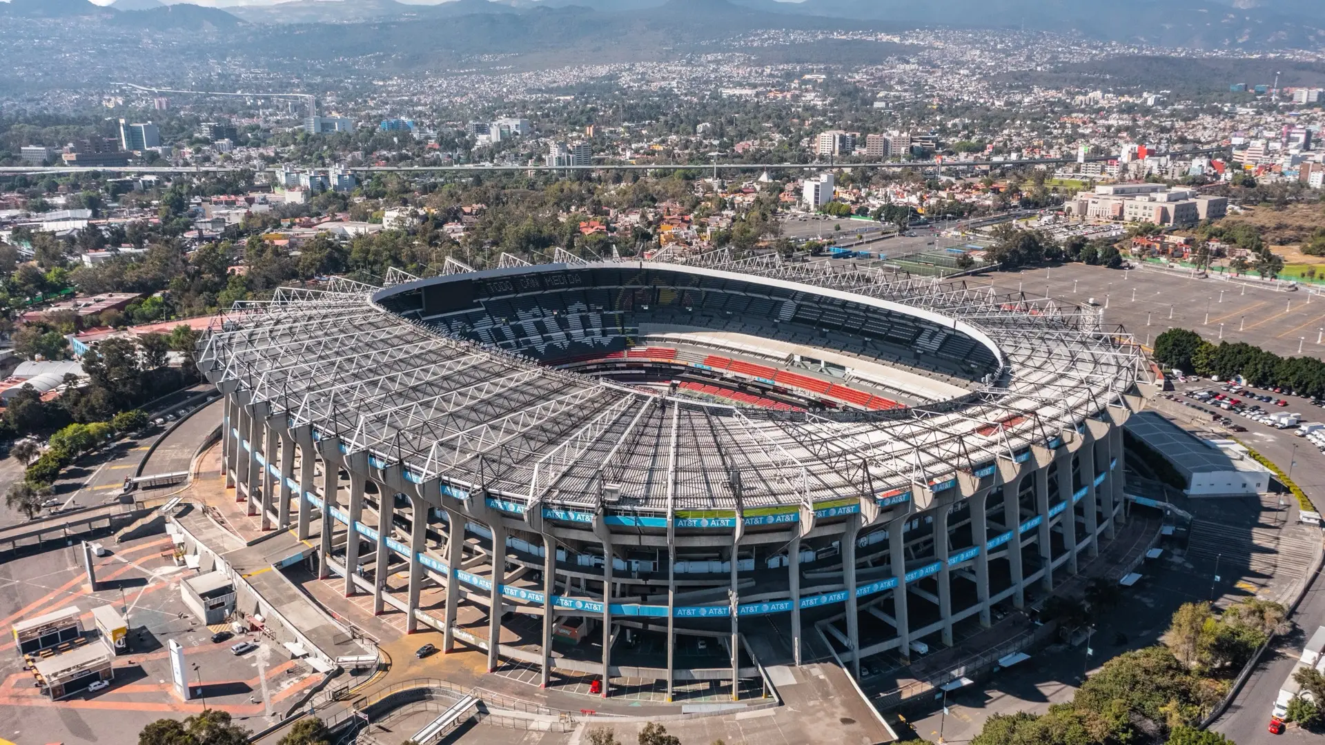 Aerial view of Estadio Azteca in Mexico City before England vs Mexico at the World Cup