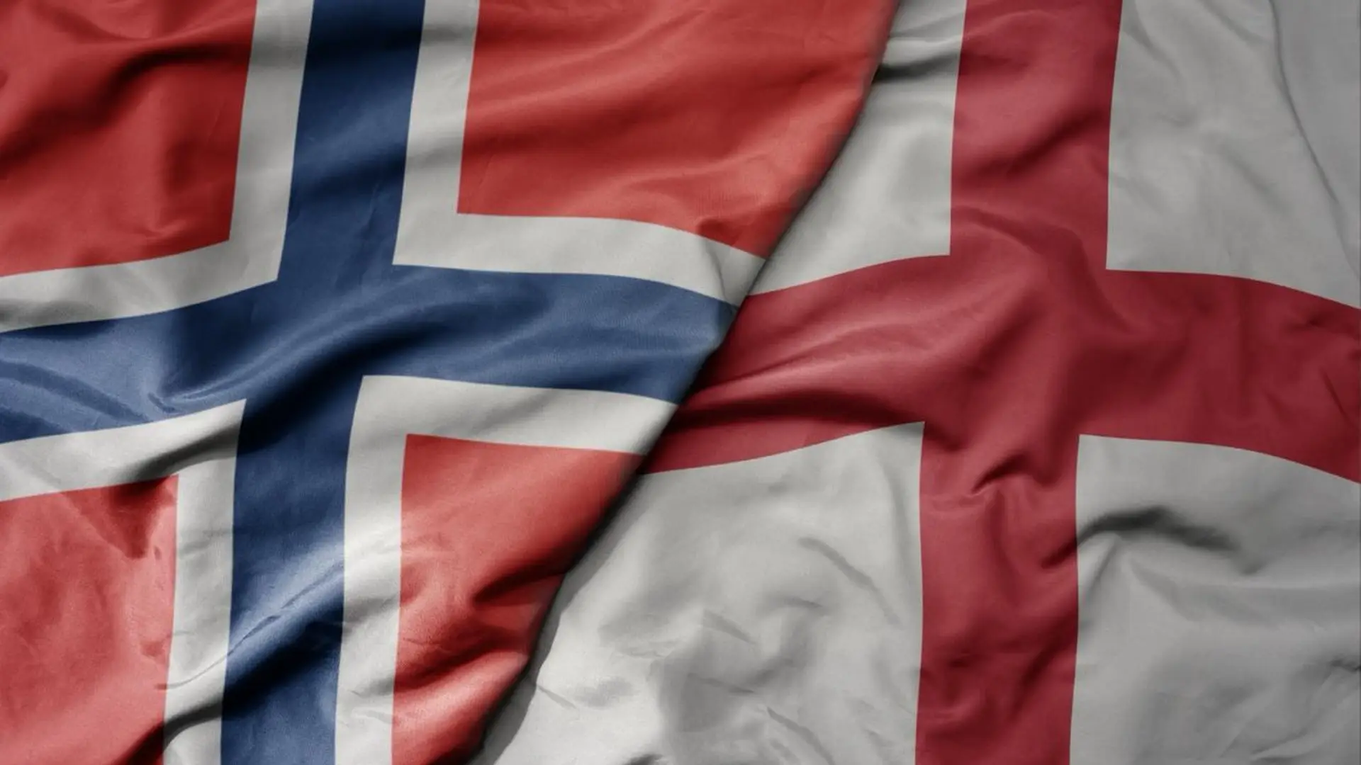 England and Norway flags ahead of their 2026 World Cup quarterfinal at Hard Rock Stadium in Miami Gardens