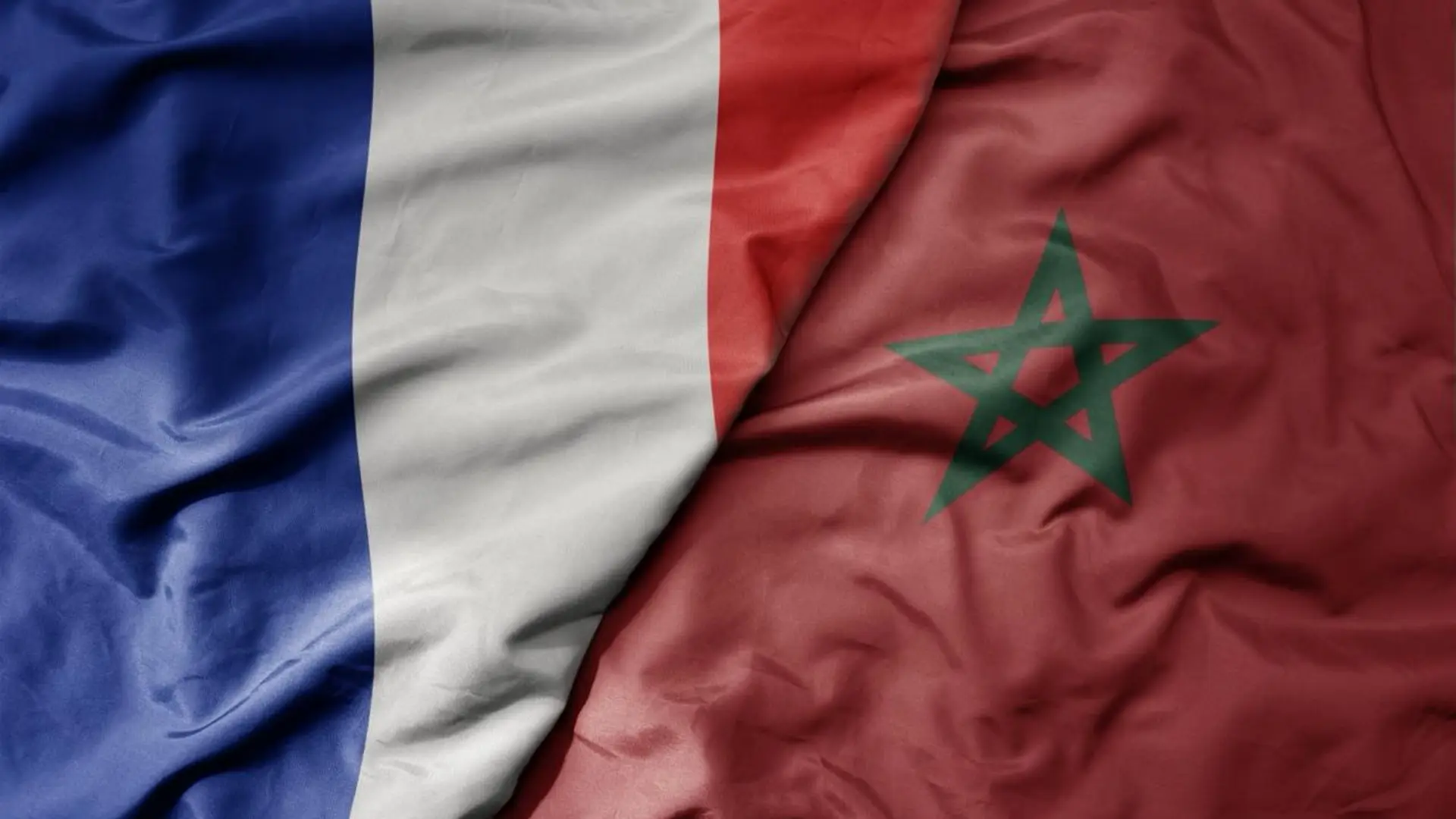 France and Morocco flags before their World Cup quarterfinal