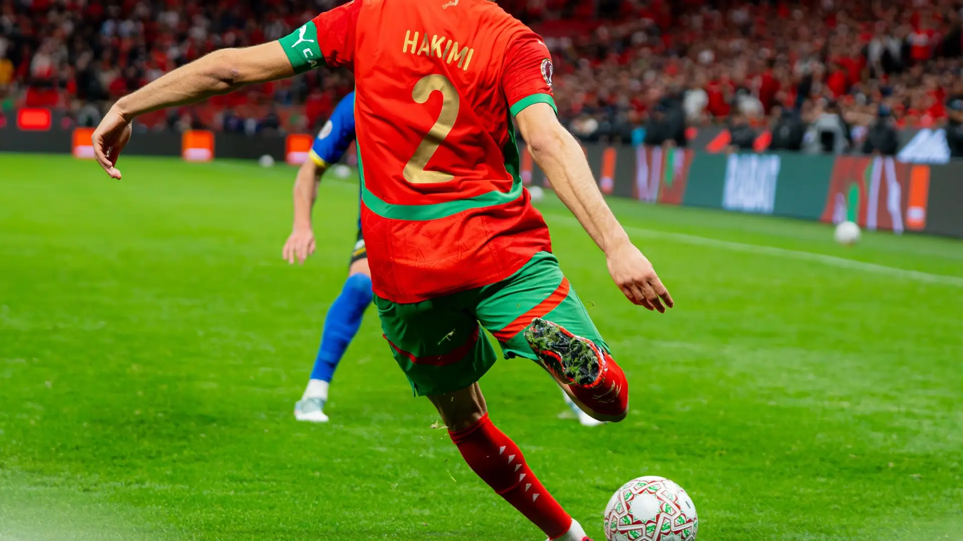 Achraf Hakimi in Morocco kit during Netherlands vs Morocco World Cup recap