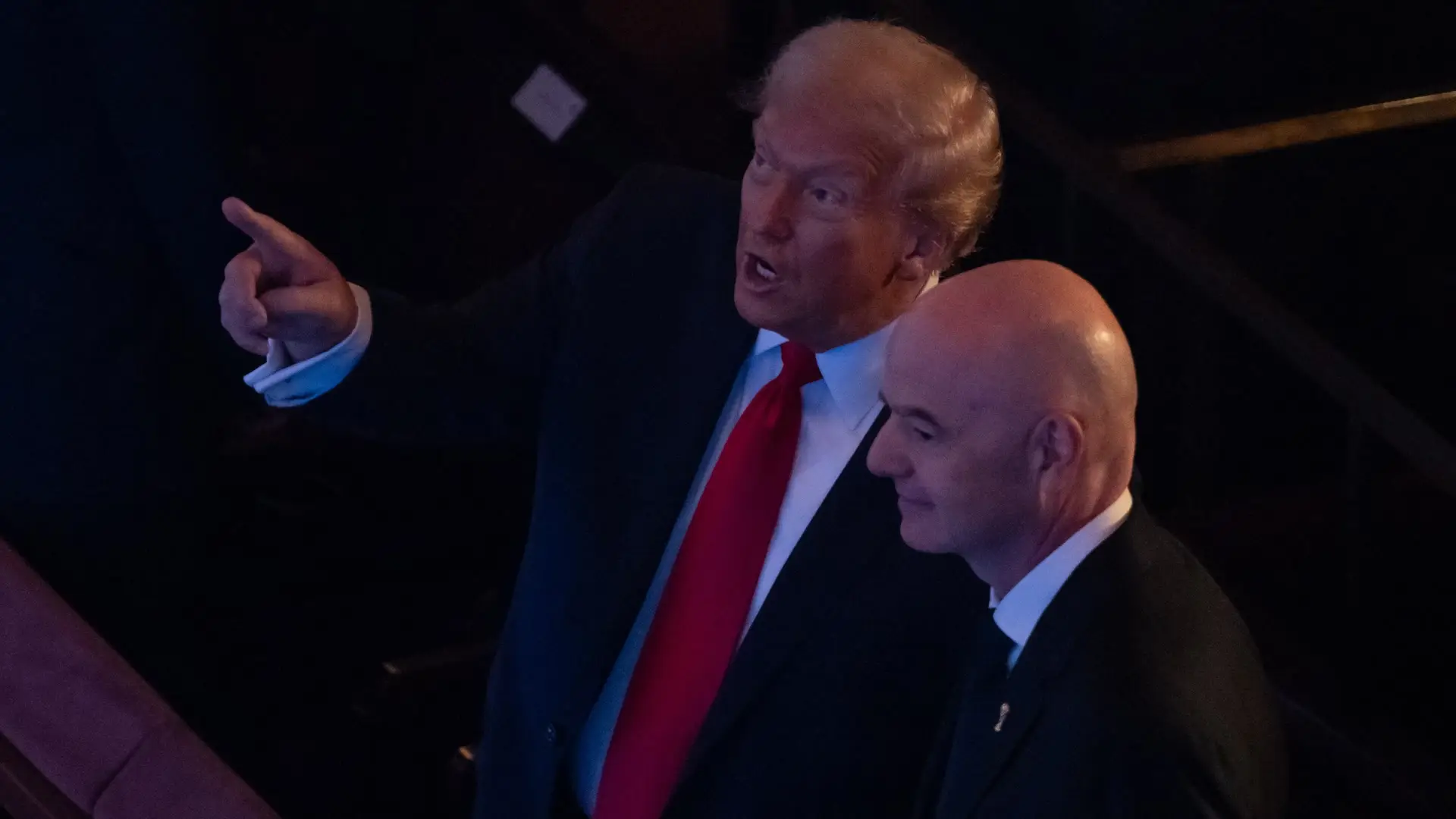 Donald Trump and FIFA president Gianni Infantino attend the 2026 World Cup draw.