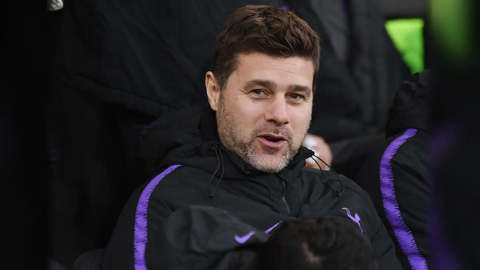 Mauricio Pochettino wearing a Tottenham jacket