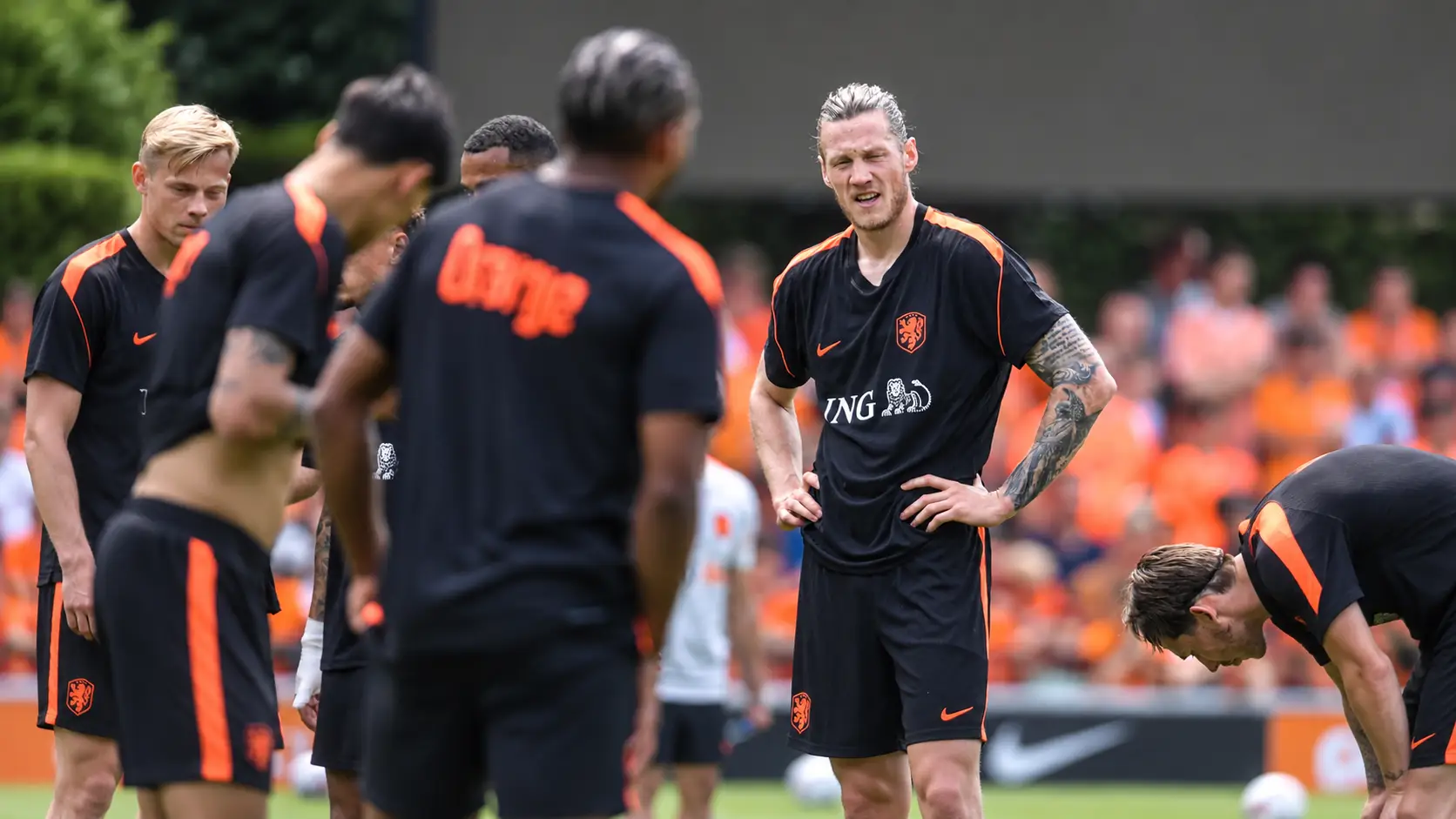 Wout Weghorst during Netherlands training in Zeist